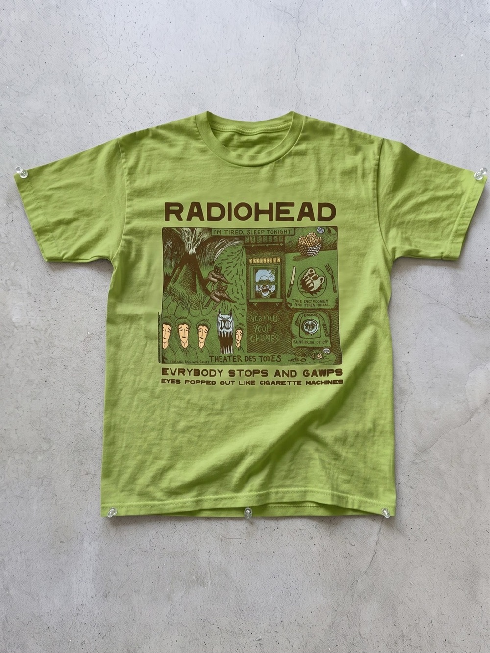 Gildan Green Radiohead Graphic T-Shirt